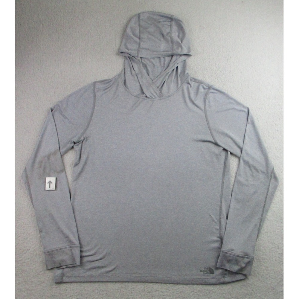 The North Face Sweatshirt Hoodie Womens L Gray Performance Lightweight Gym *READ